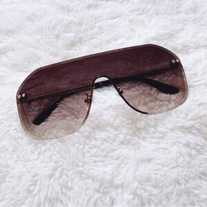 Piper Clear Brown Single-Lens Sunglasses